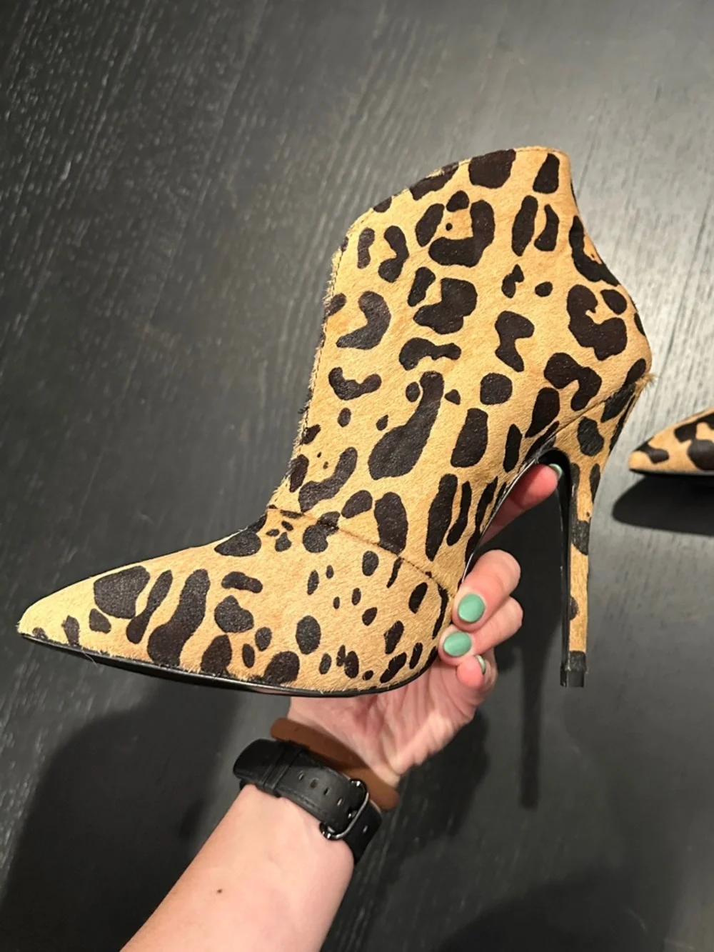Steve Madden Leopard Heeled Booties - Picture 4 of 6